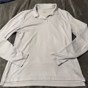 Women’s Nike Gray Long Sleeve polo